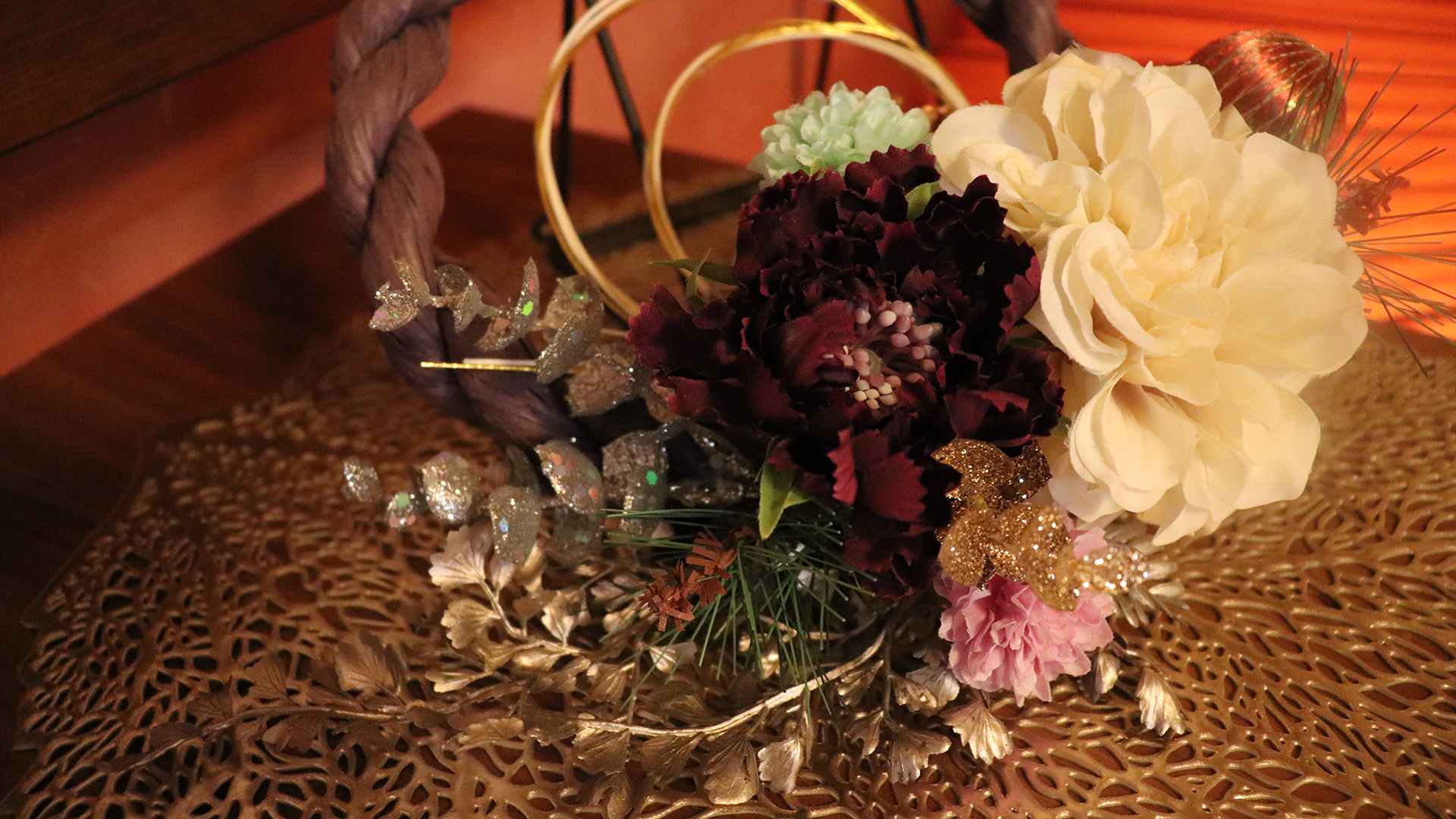 サロン室内の花の写真